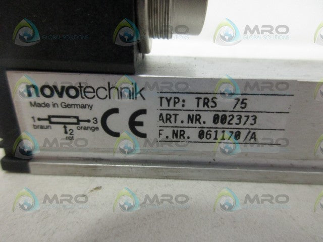 NOVOTECHNIK TRS75 023273 LINEAR POSITION SENSOR TRANSDUCER *USED*