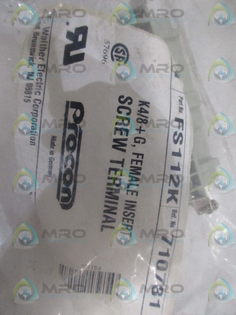 PROCON FS112K FEMALE INSERT *NEW IN FACTORY BAG*