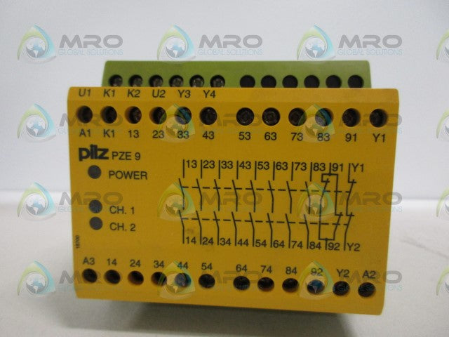 PILZ PZE9-24VDC-8NO-1NC SAFETY RELAY *NEW IN BOX*