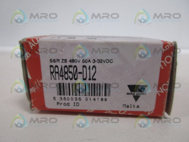 CARLO GAVAZZI RA4850-D12 SOLID STATE RELAY *NEW IN BOX*