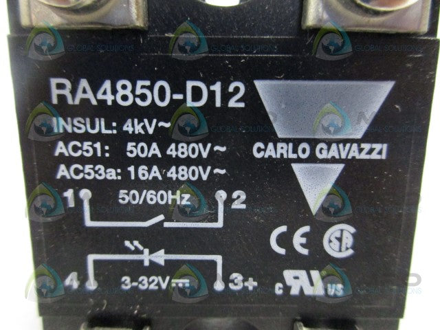 CARLO GAVAZZI RA4850-D12 SOLID STATE RELAY *NEW IN BOX*