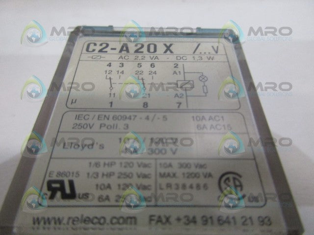 RELECO C2-A20X RELAY 120VAC *USED*