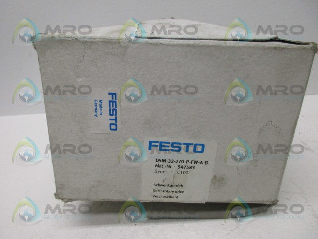 FESTO DSM-32-270-P-FW-A-B SEMI ROTARY DRIVE *NEW IN BOX*
