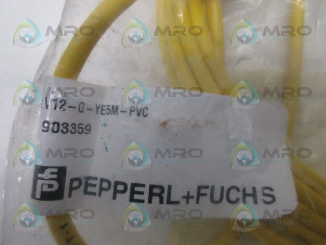 PEPPERL+FUCHS V12-G-YE5M-PVC  CORDSET *NEW IN FACTORY BAG*