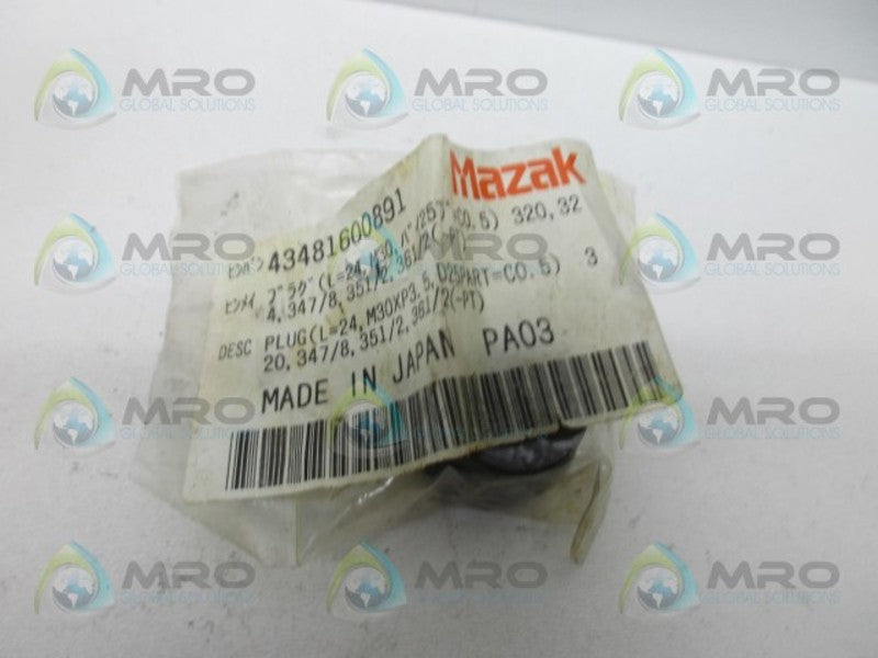 MAZAK 43481600891 PLUG *NEW IN FACTORY BAG*