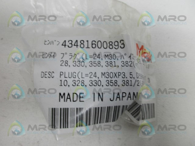 MAZAK 43481600893 PLUG *NEW IN FACTORY BAG*
