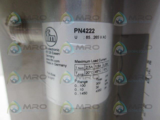 IFM EFECTOR PN4222 PRESSURE SENSOR *NEW IN BOX*