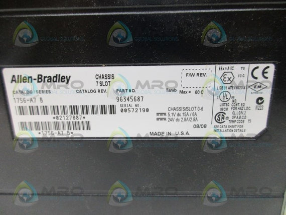 ALLEN BRADLEY 1756-A7 SER. B 7-SLOT CHASSIS *NEW IN BOX*