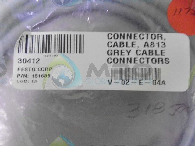 FESTO 151688 SOLENOID CONNECTOR CABLE *NEW IN FACTORY BAG*