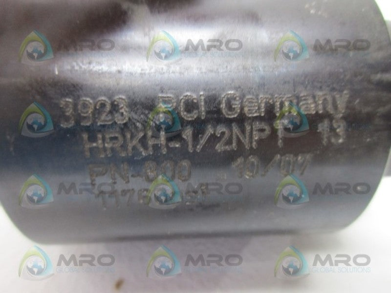 INDUSTRIAL MRO HRKH-1/2NPT VALVE W/O *USED*