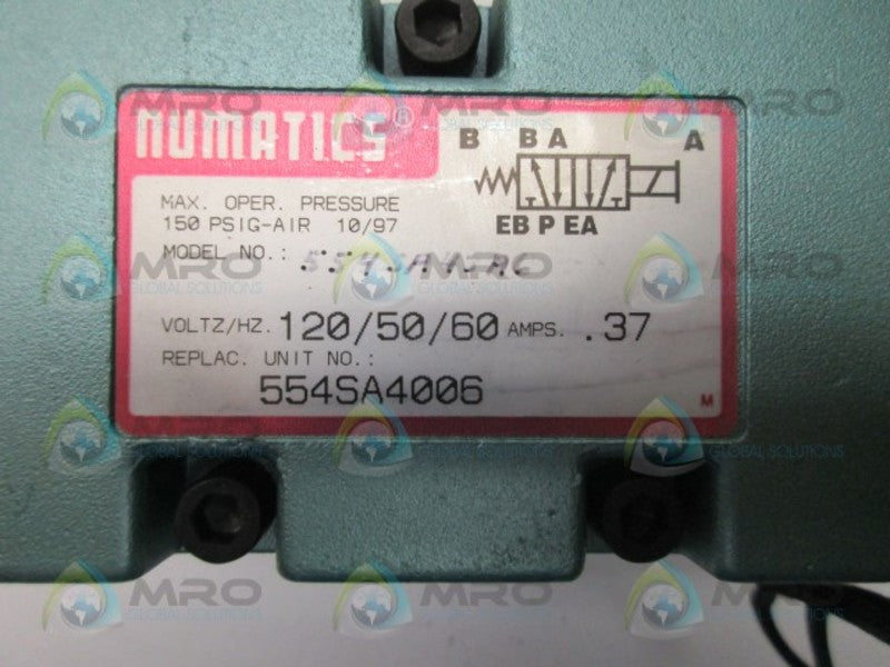 NUMATICS 554SA4006 SOLENOID VALVE NSNP