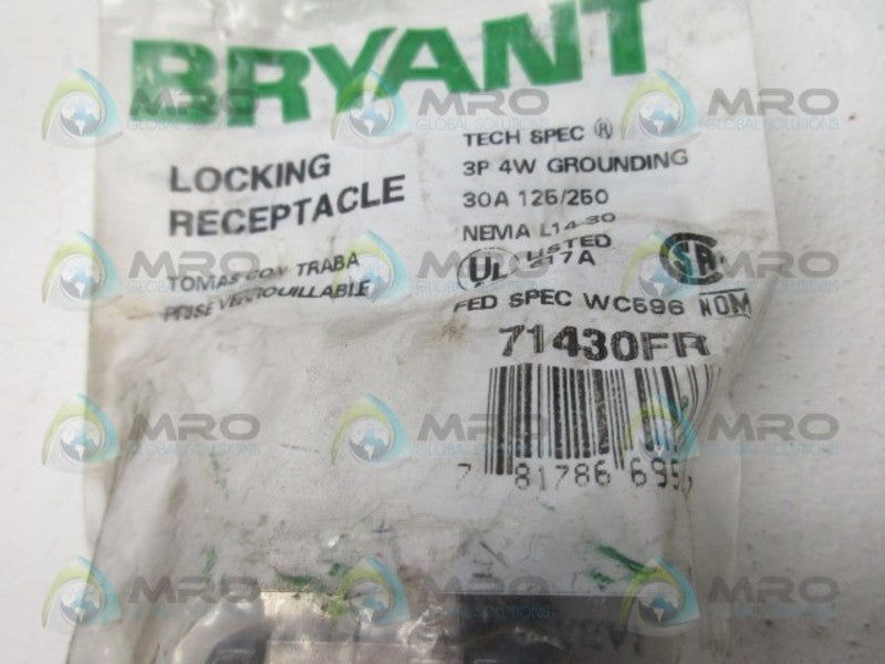BRYANT 71430FR LOCKING RECEPTACLE NSMP