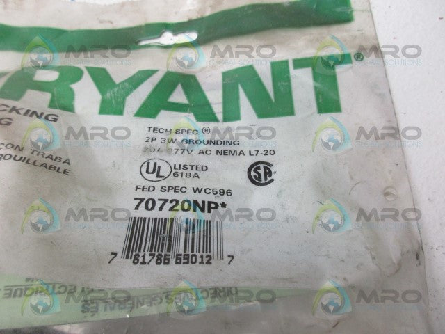 BRYANT 70720NP LOCKING PLUG *NEW IN FACTORY BAG*