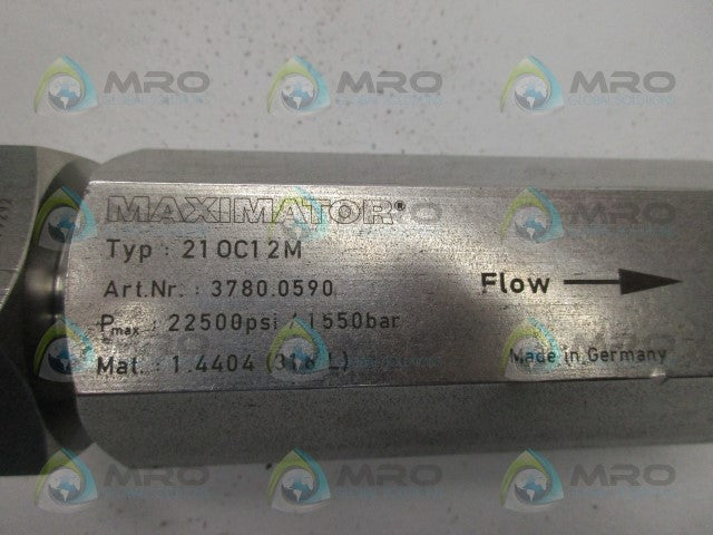 MAXIMATOR 210C12M VALVE *NEW NO BOX*