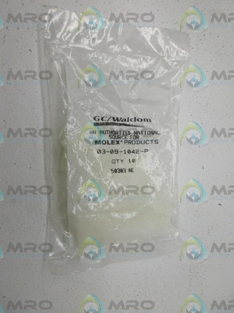 MOLEX/WALDOM 03-09-1042-P PIN HOUSINGS (PKG OF 10) *NEW IN FACTORY BAG*
