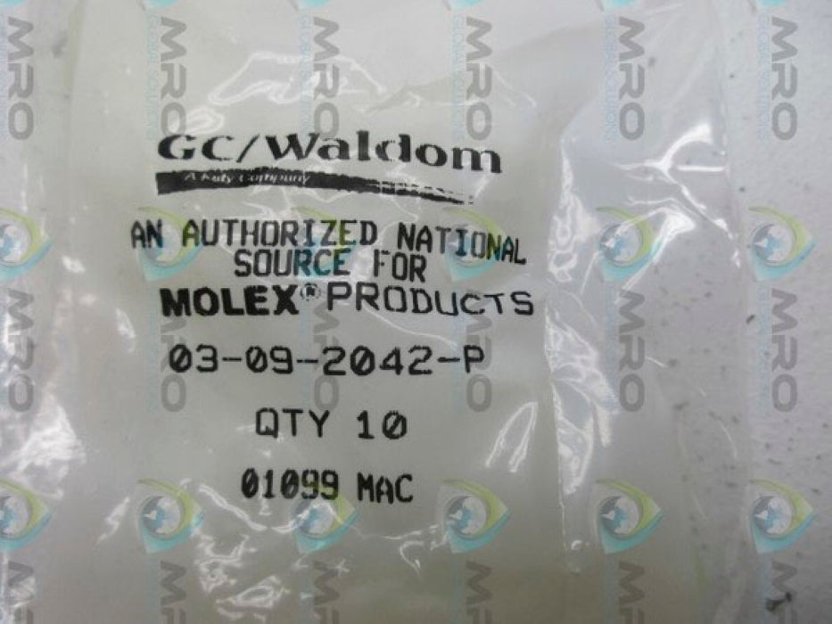 MOLEX/WALDOM 03-09-2042-P PIN HOUSINGS (PKG OF 10) NSMP