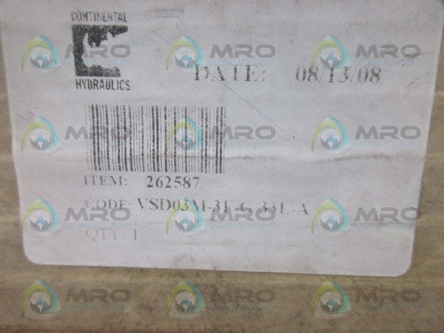 CONTINENTAL VSD03M-3F-G-C733L-A VALVE *FACTORY SEALED*