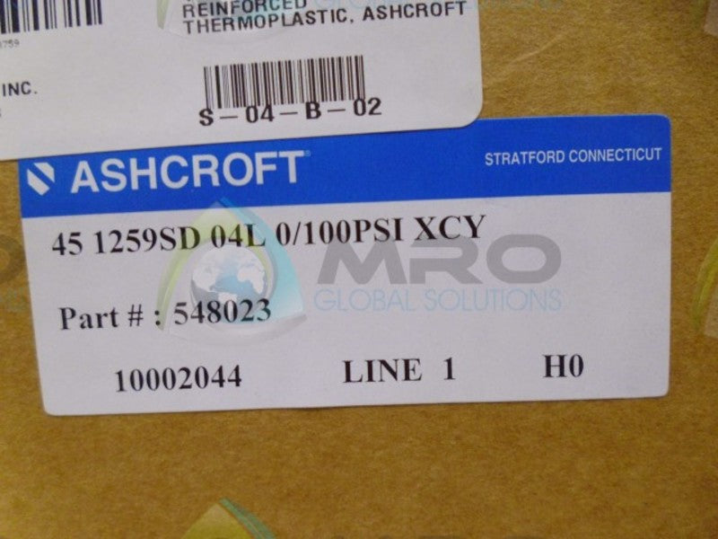 ASHCROFT 548023 PROCESS GAUGE *NEW IN BOX*