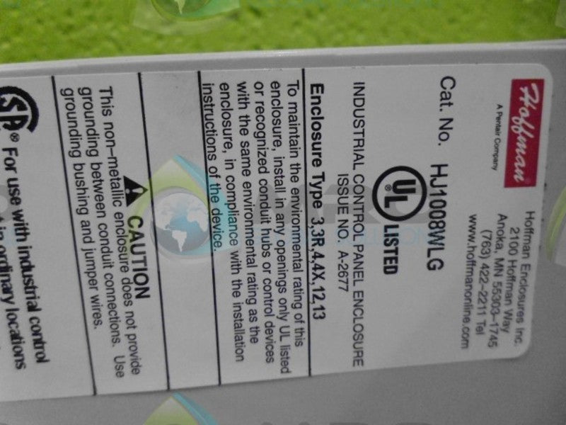 HOFFMAN HJ1008WLG *NEW*