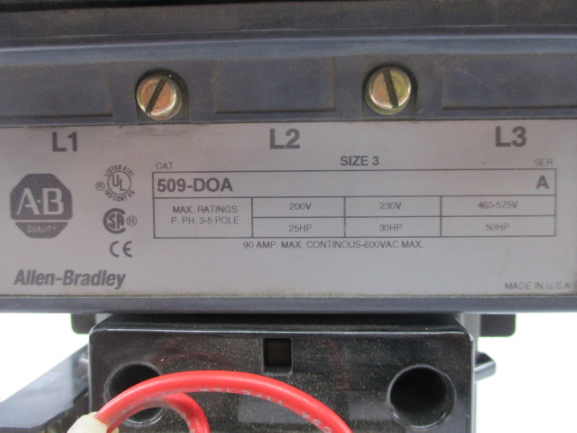 INDUSTRIAL SPARE PART 509-DOA SER. A NSNP