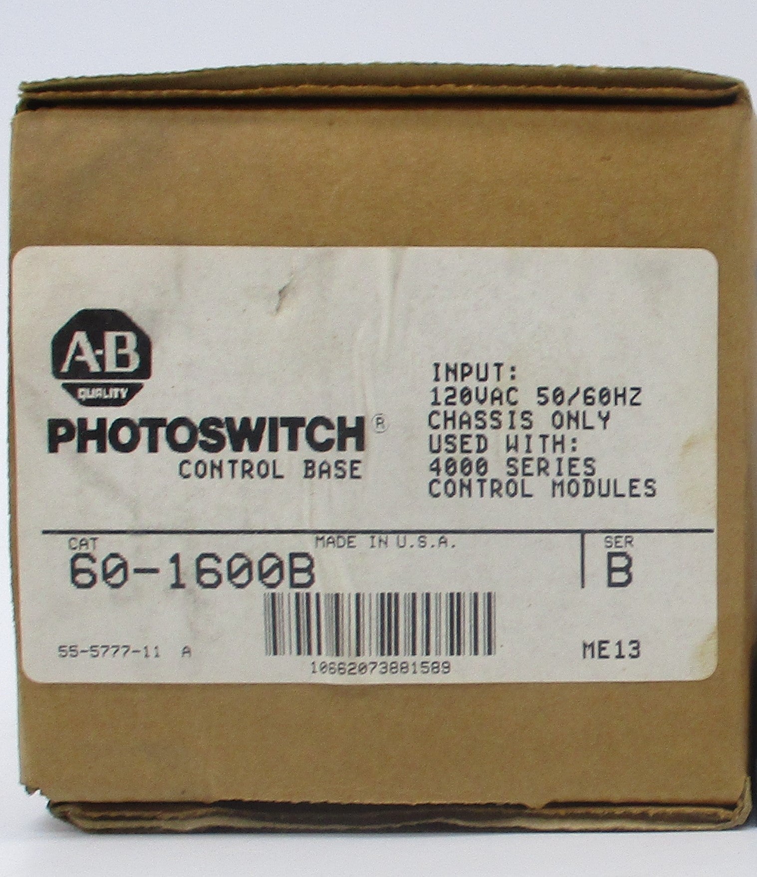 INDUSTRIAL SPARE PART 60-1600B SER. B 120VAC 5A (BR/WH) NSMP