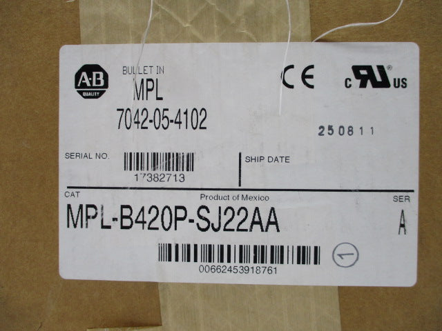 ALLEN BRADLEY MPL-B420P-SJ22AA SER. A NSMP