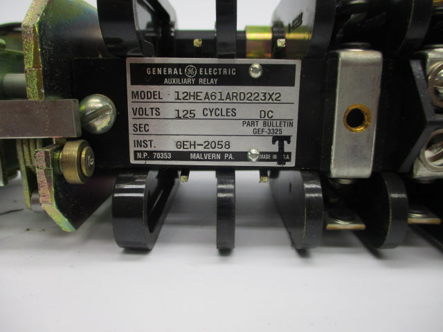 GENERAL ELECTRIC 12HEA61ARD223X2 125V NSNP