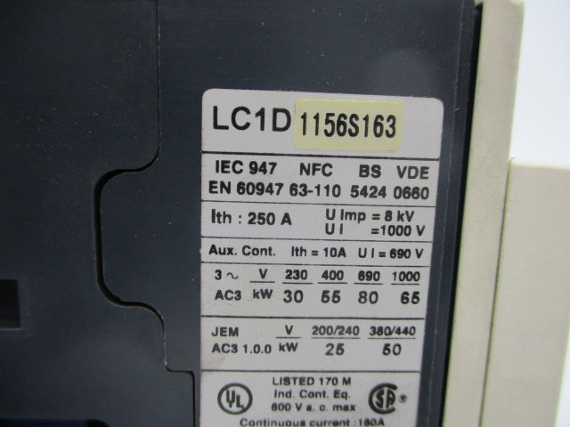 TELEMECANIQUE LC1D1156S163 230V UNMP