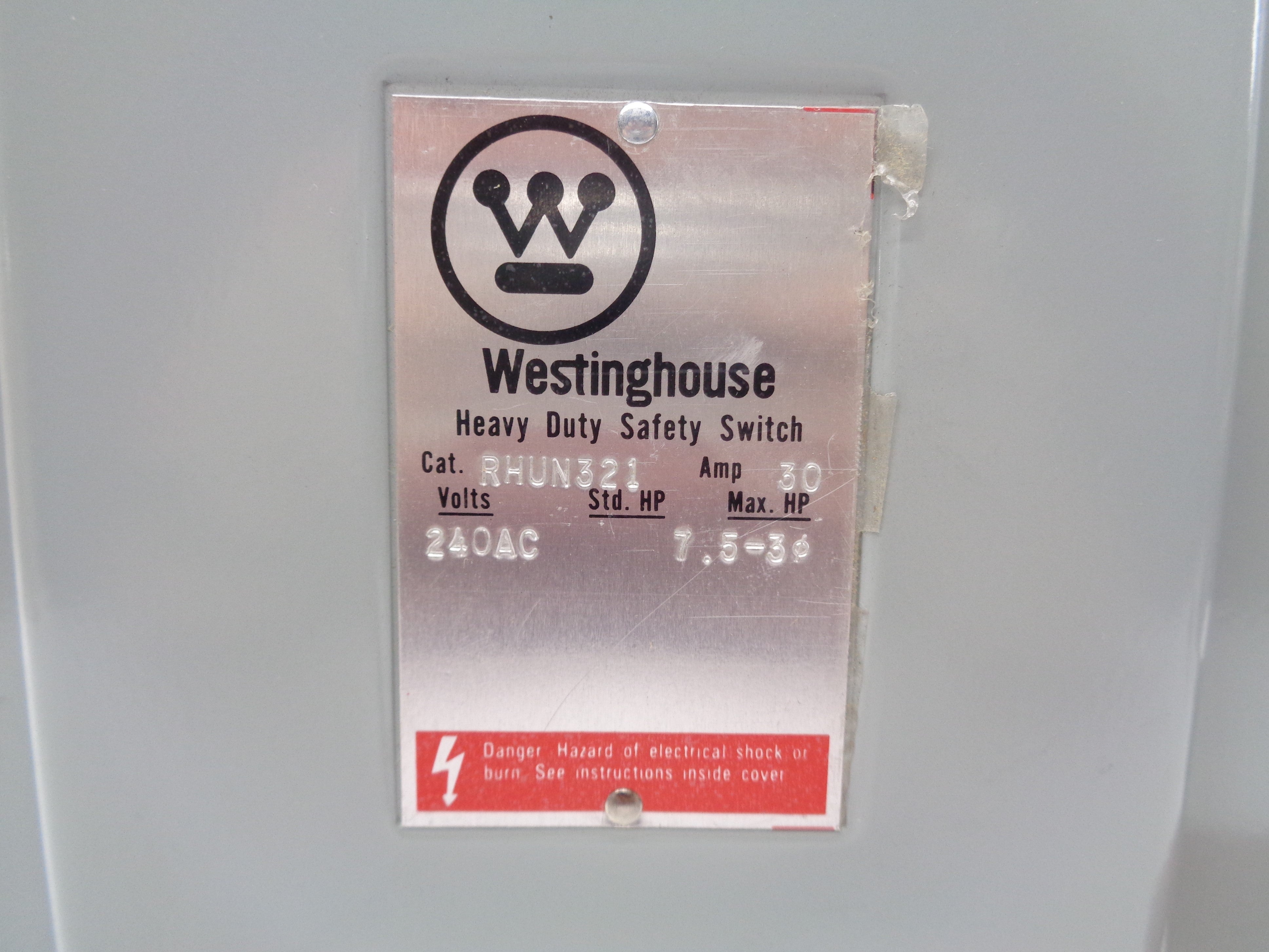 WESTINGHOUSE RHUN321 NSNP