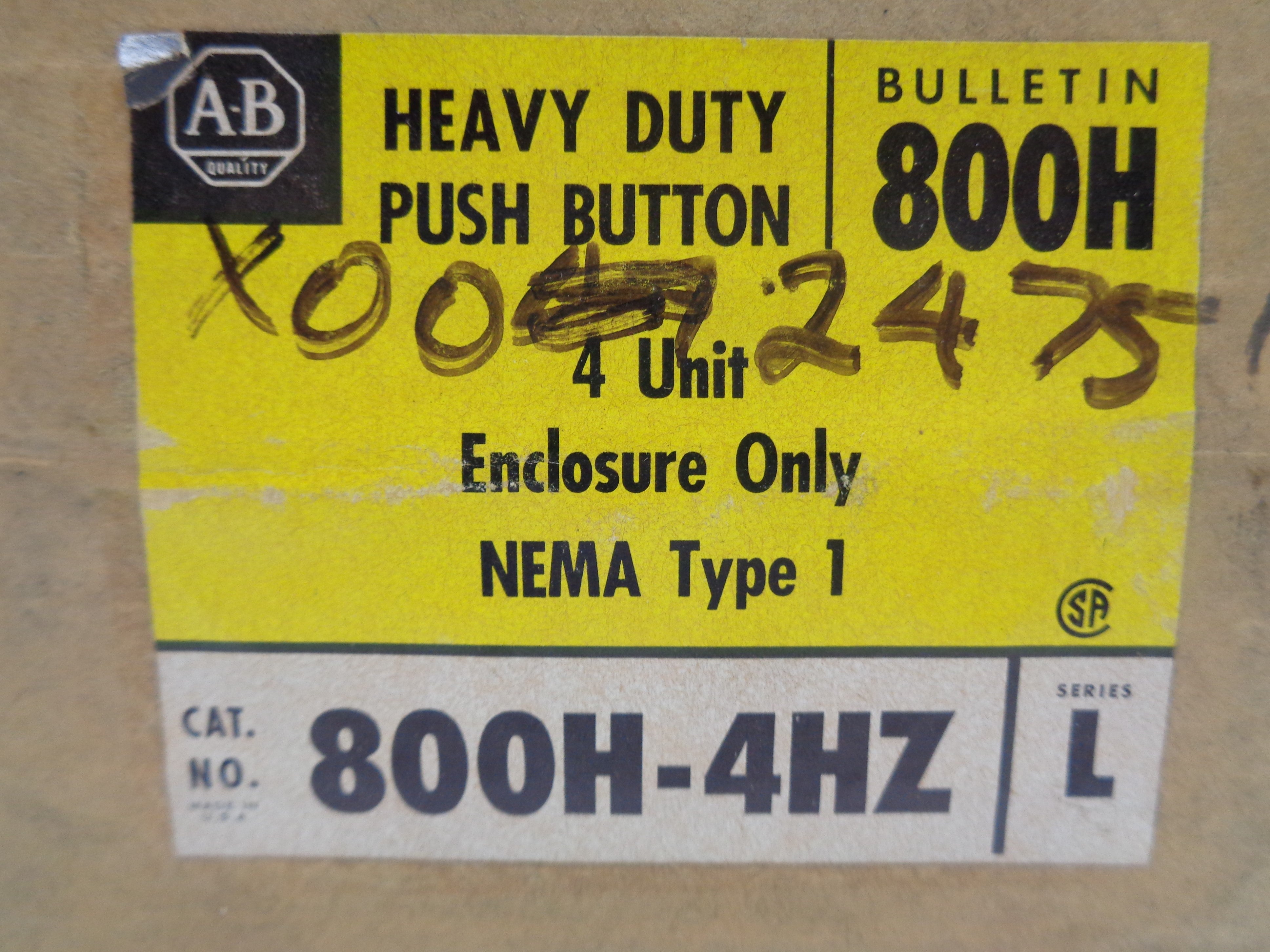 INDUSTRIAL SPARE PART 800H-4HZ SER. L (BR/YL) NSFS