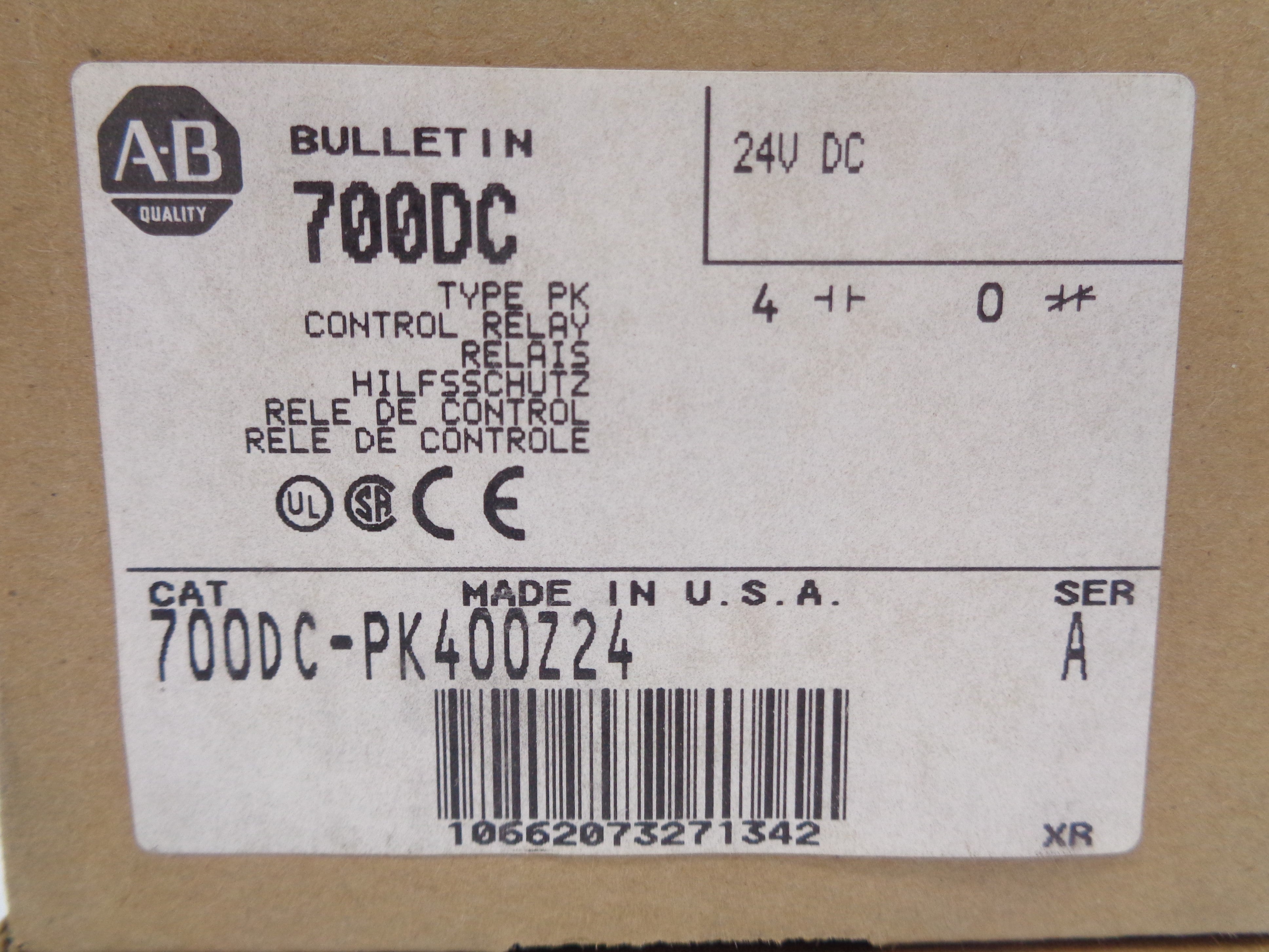 INDUSTRIAL SPARE PART 700DC-PK400Z24 SER. A 24VDC (BR/WH) NSMP