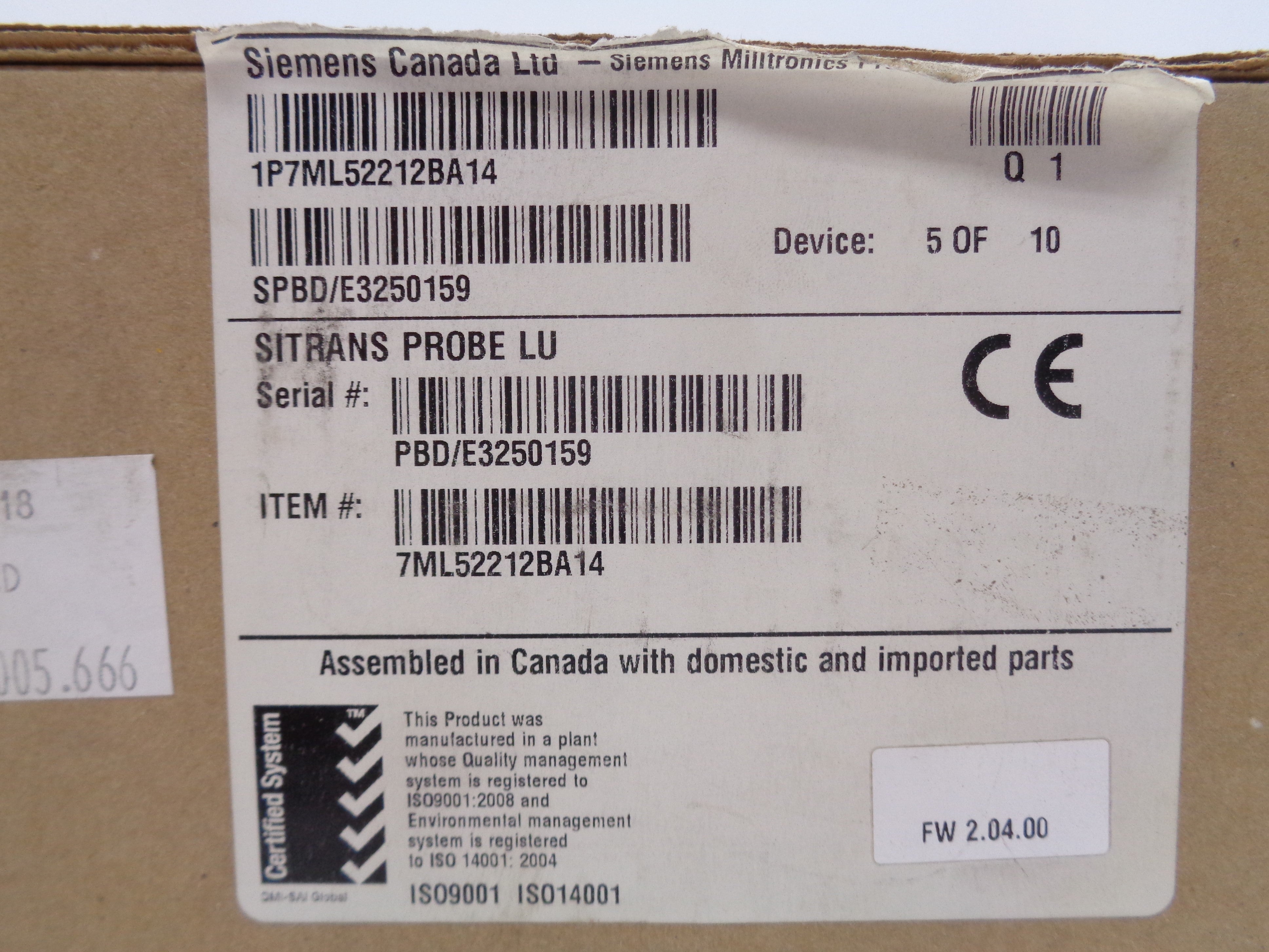 SIEMENS 7ML5221-2BA14 NSMP