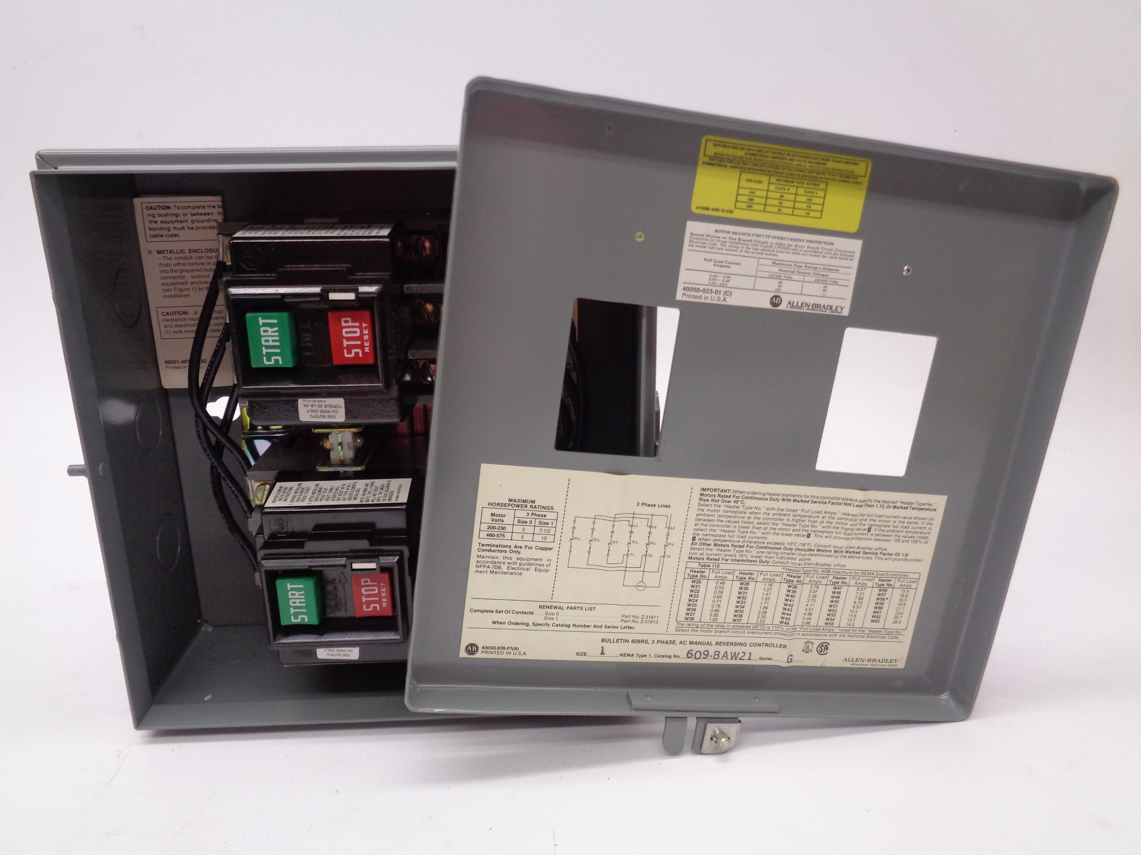 INDUSTRIAL SPARE PART 609-BAW21 SER. G (BR/YL) NSMP