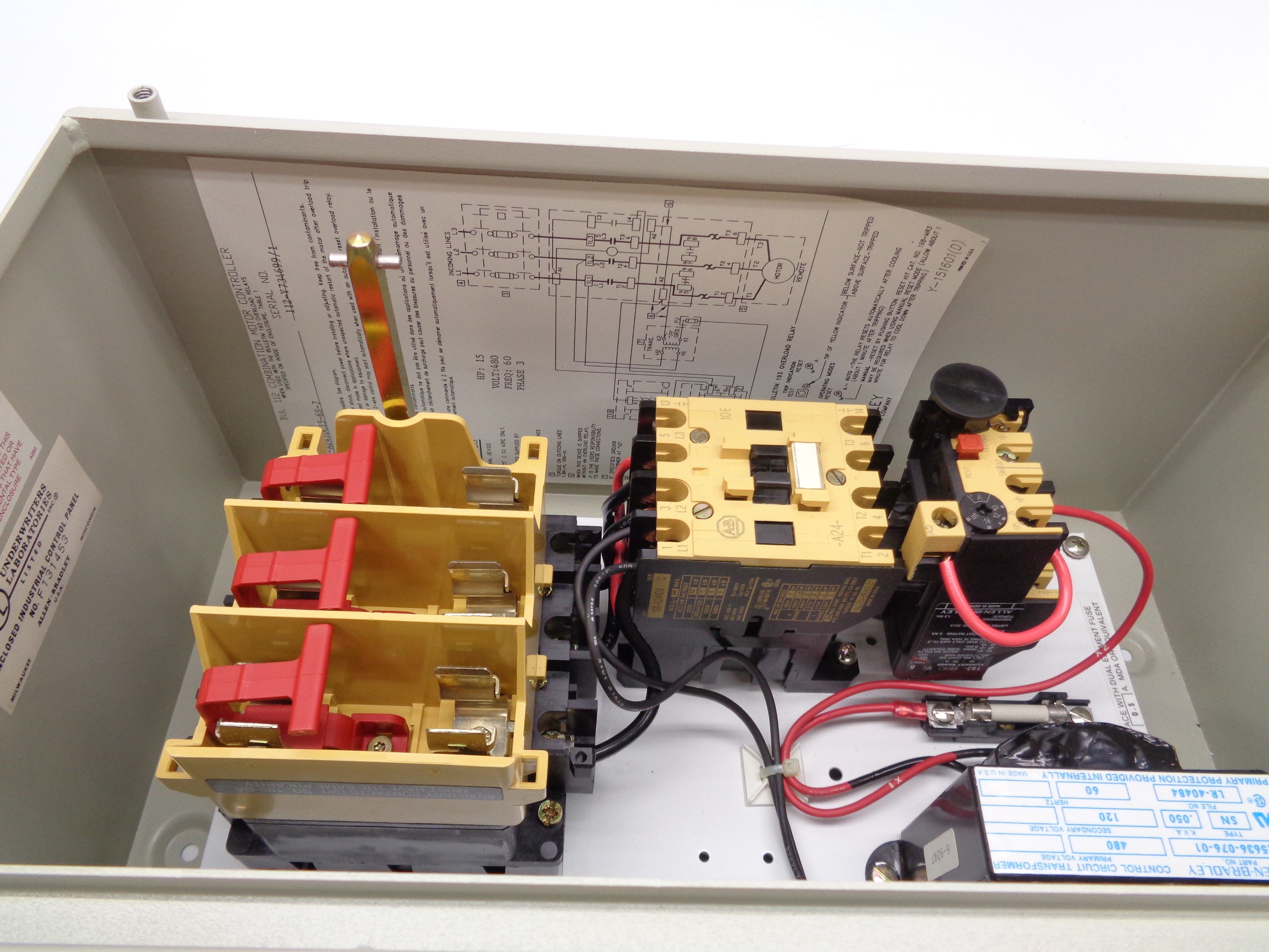 ALLEN BRADLEY 112-A24JDC15-6S-7 SER. A (BR/YL) NSMP