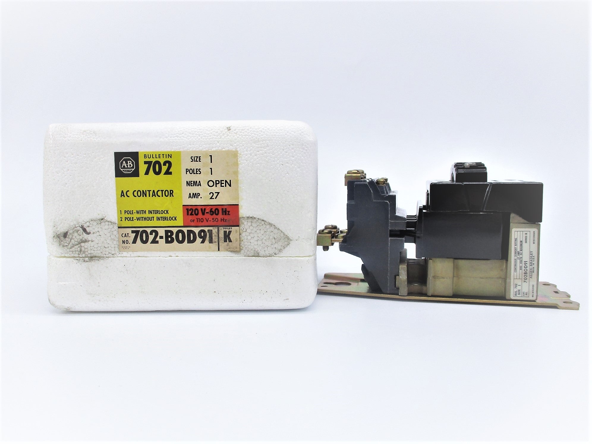 INDUSTRIAL SPARE PART 702-BOD91 SER. K 120V (WH/YL) NSMP