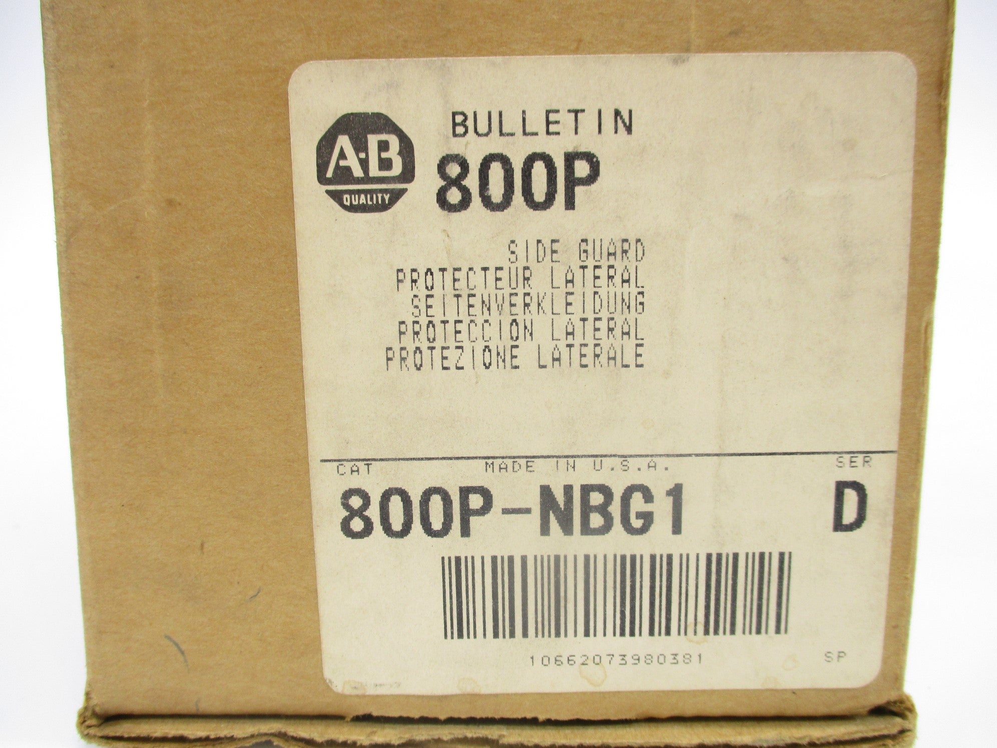 ALLEN BRADLEY 800P-NBG1 SER. D (BR/WH) NSMP