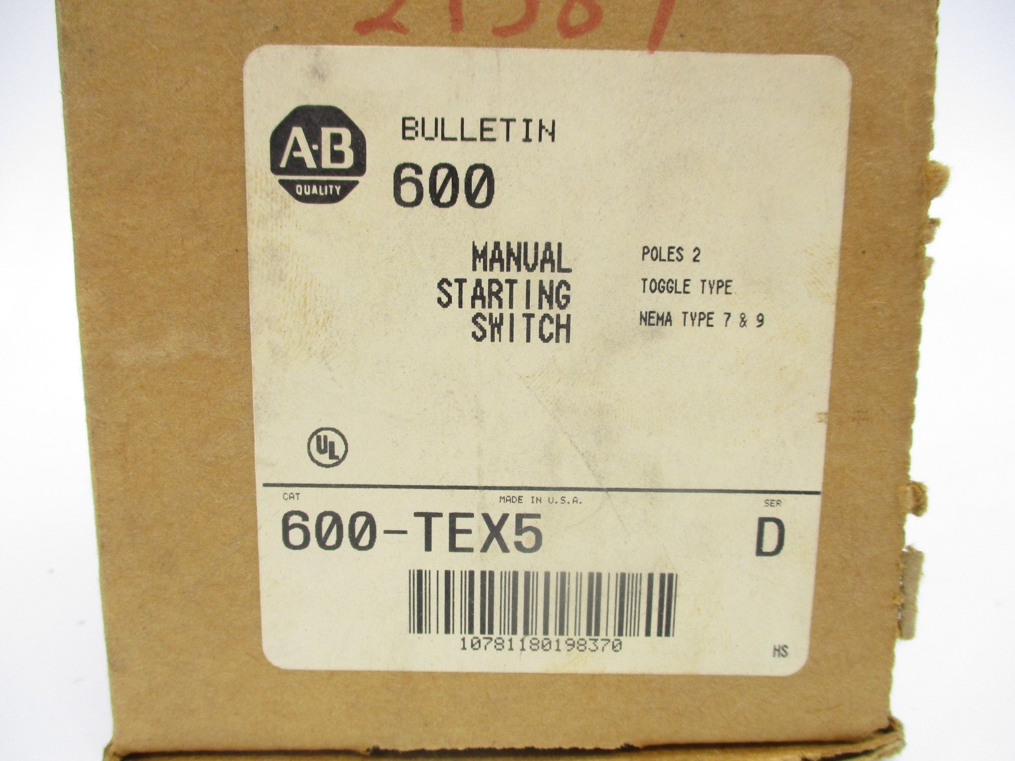 INDUSTRIAL SPARE PART 600-TEX5 SER. D 115-230VAC (BR/WH) NSMP