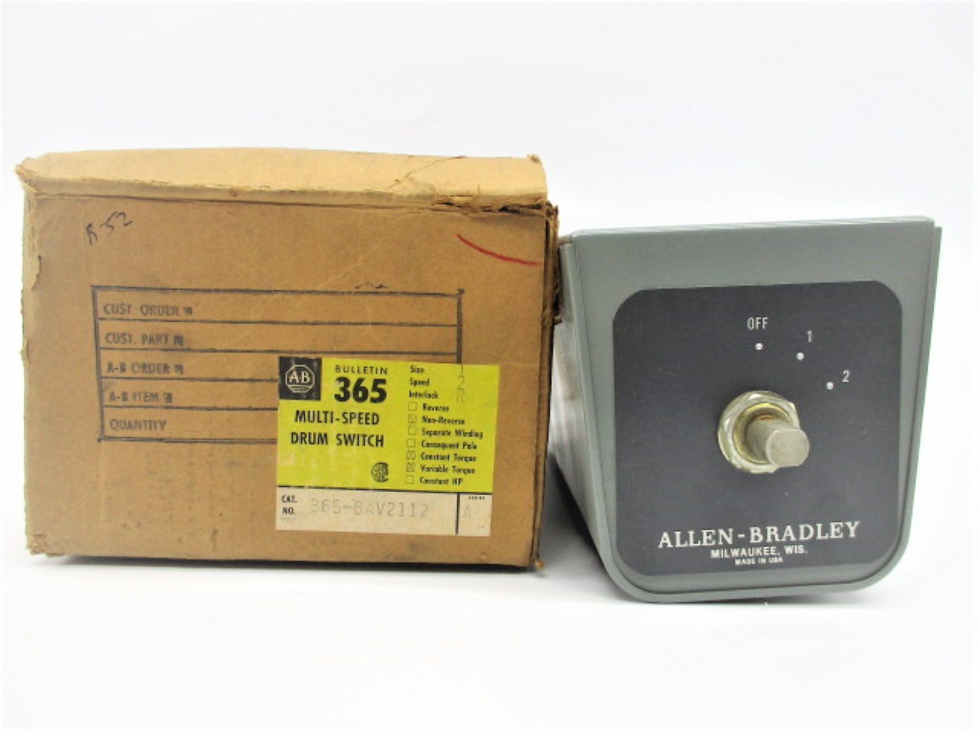 INDUSTRIAL SPARE PART 365-BAV2112 SER. A (BR/YL) NSMP