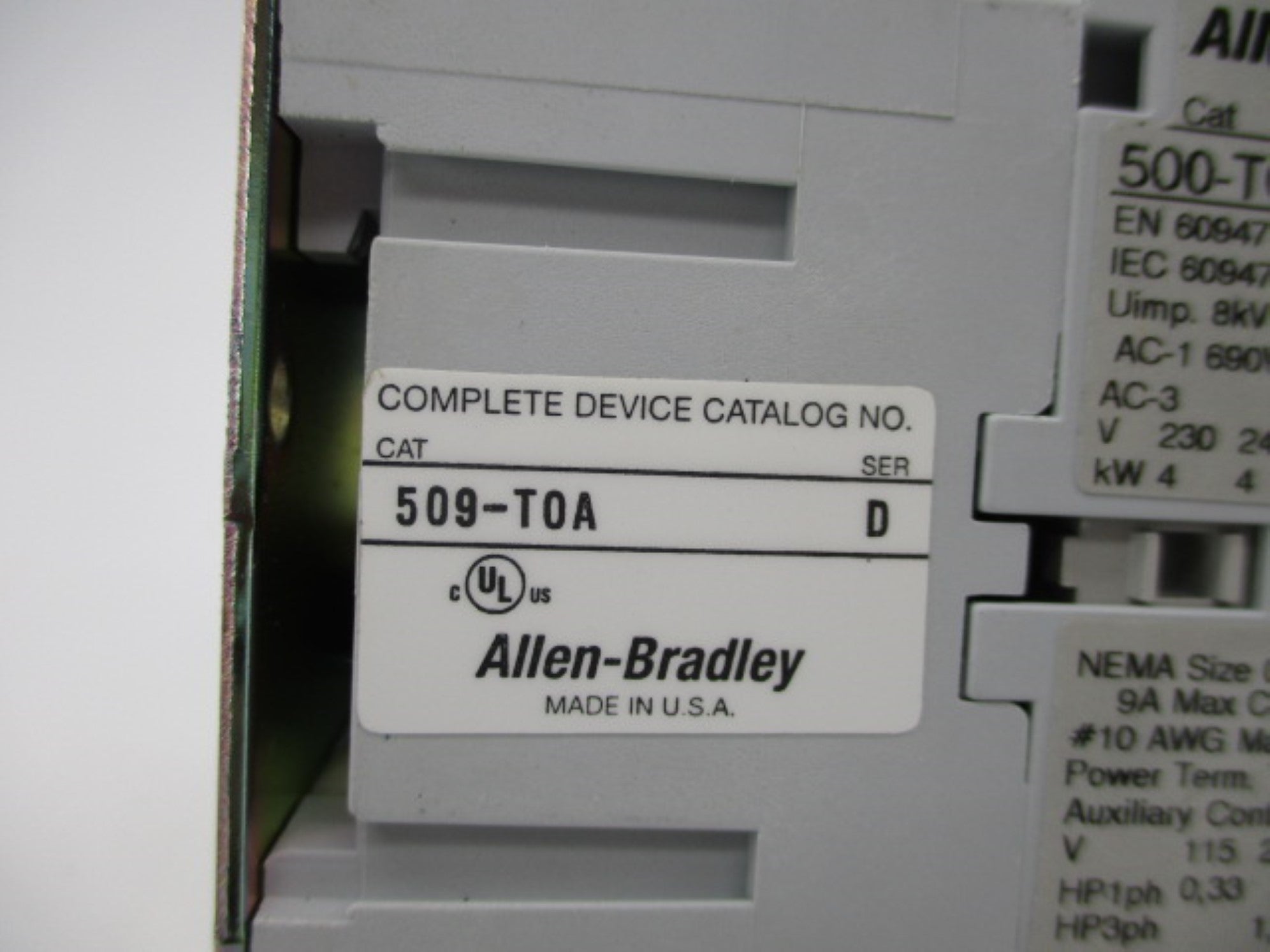 INDUSTRIAL SPARE PART 509-TOA SER. D NSNP