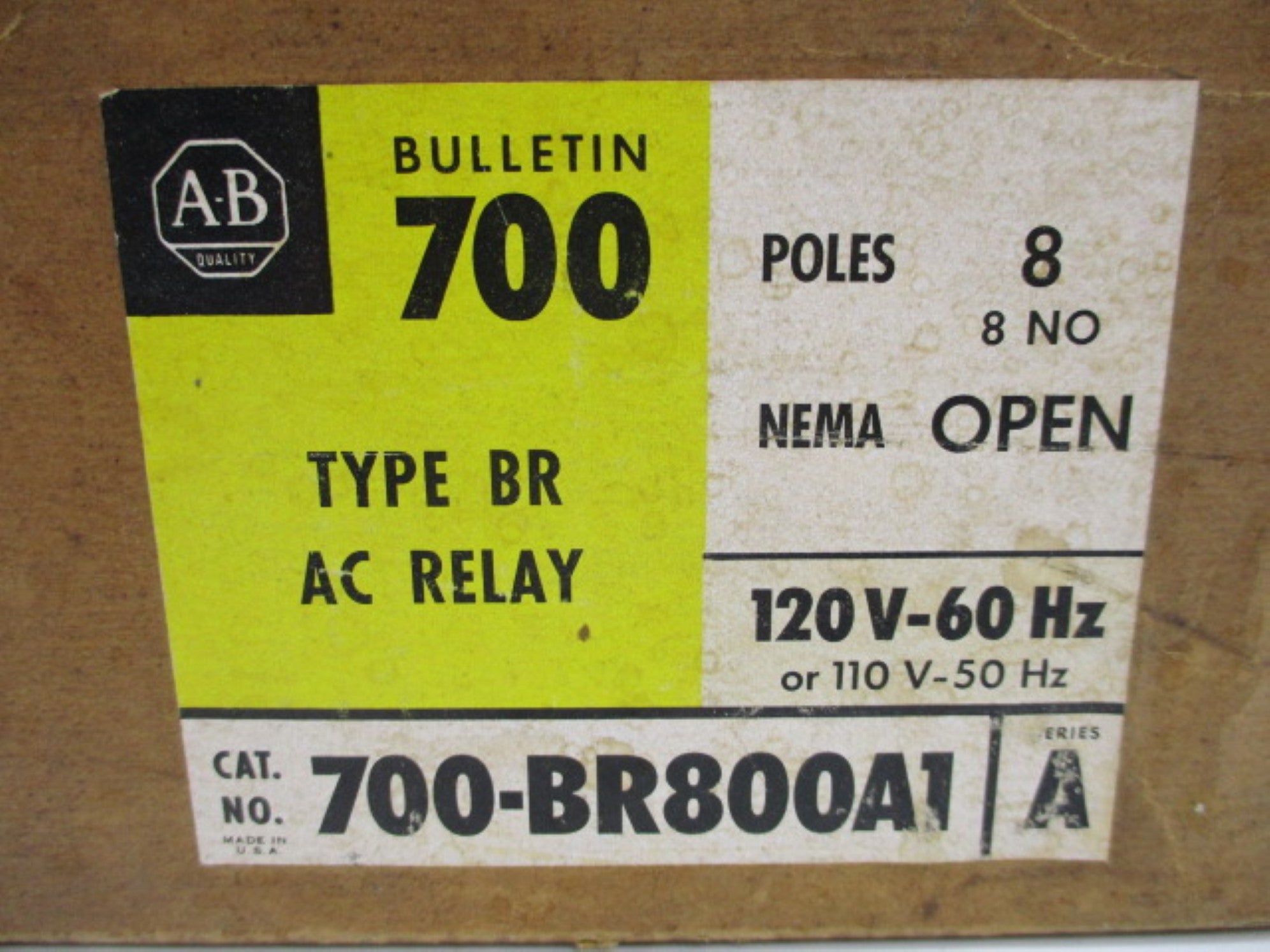 INDUSTRIAL SPARE PART 700-BR800A1 SER. A 120V (BR/YL) NSMP