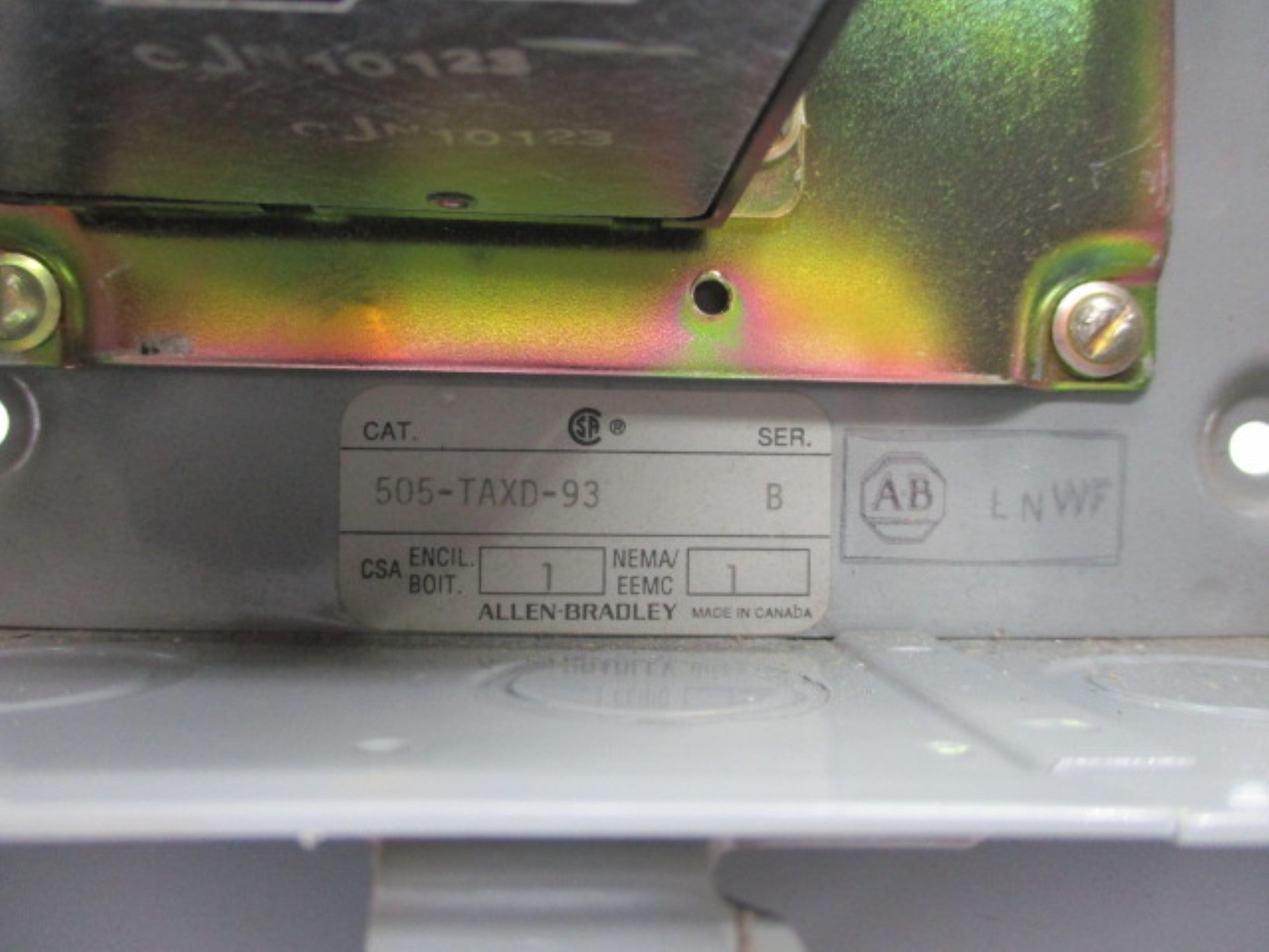 INDUSTRIAL SPARE PART 505-TAXD-93 SER. B NSNP