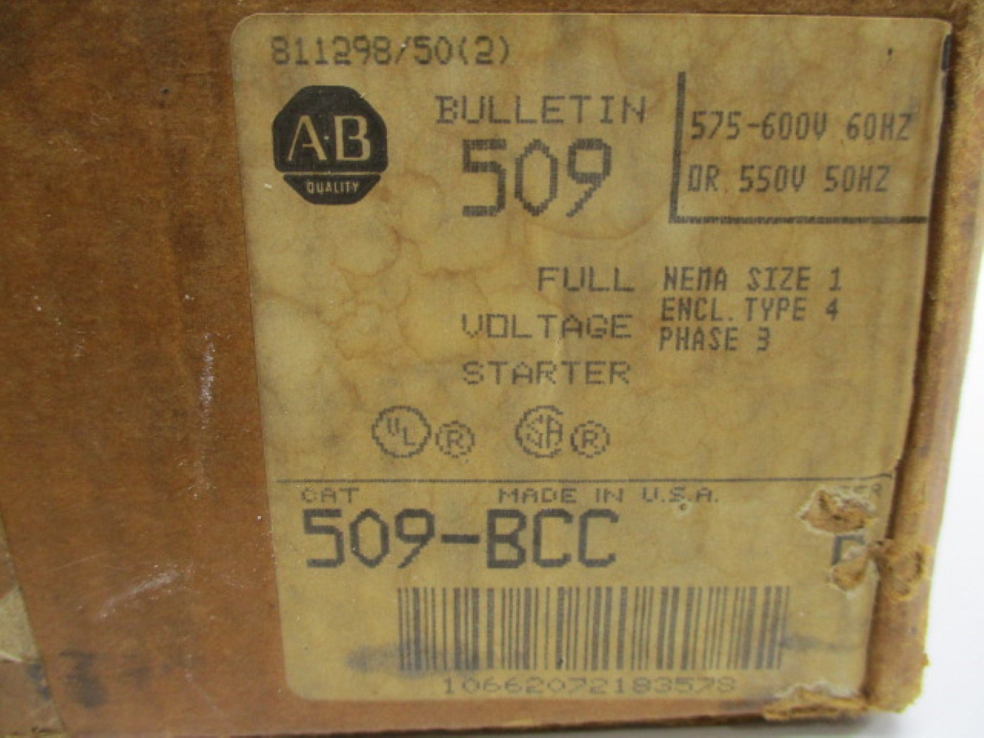 INDUSTRIAL SPARE PART 509-BCC SER. B (BR/WH) NSMP