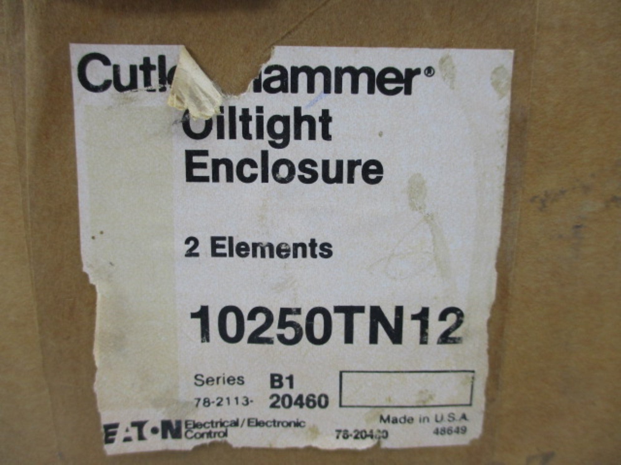 CUTLER HAMMER 10250TN12 SER. B1 NSMP