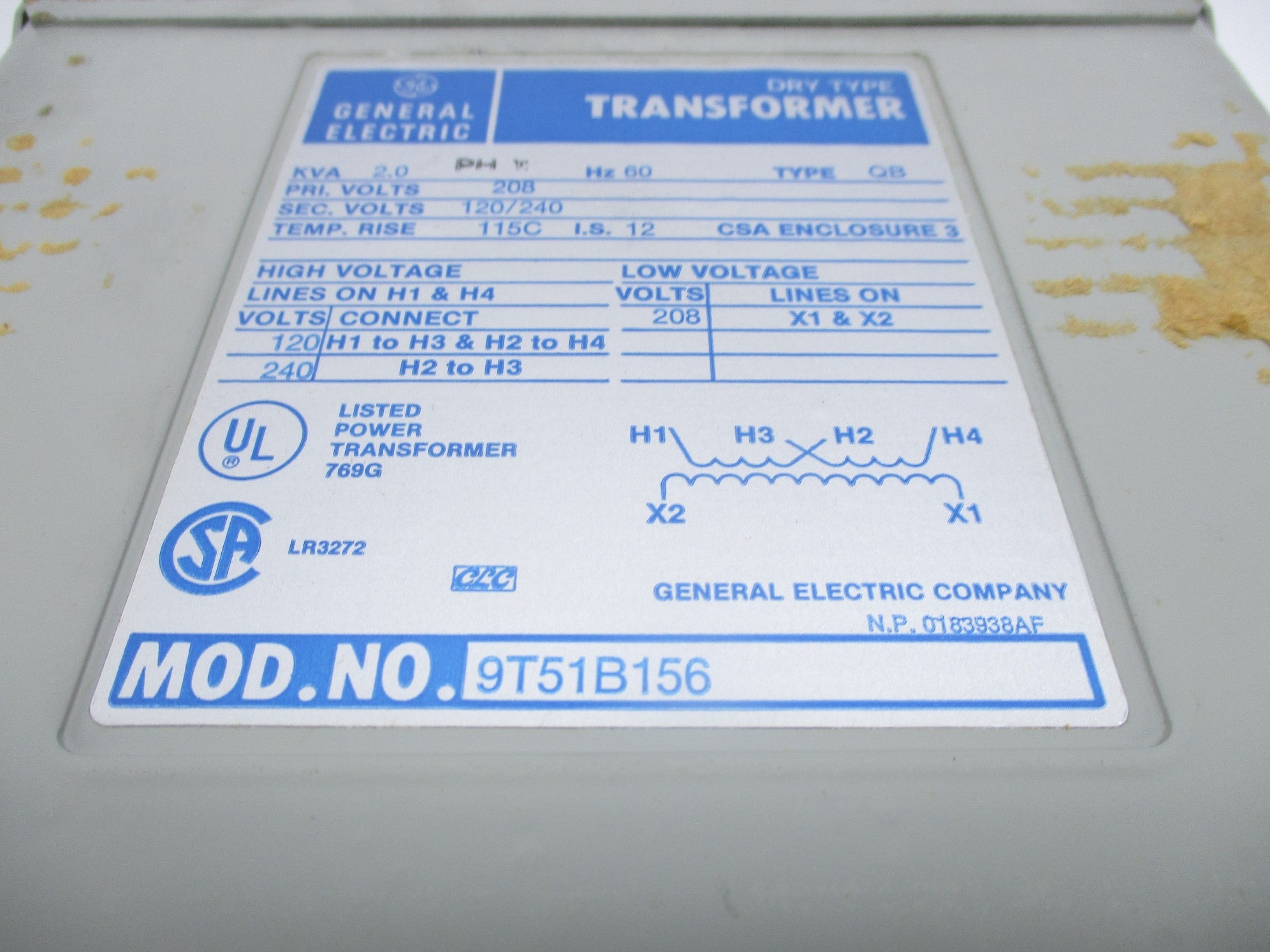GENERAL ELECTRIC 9T51B156 NSNP