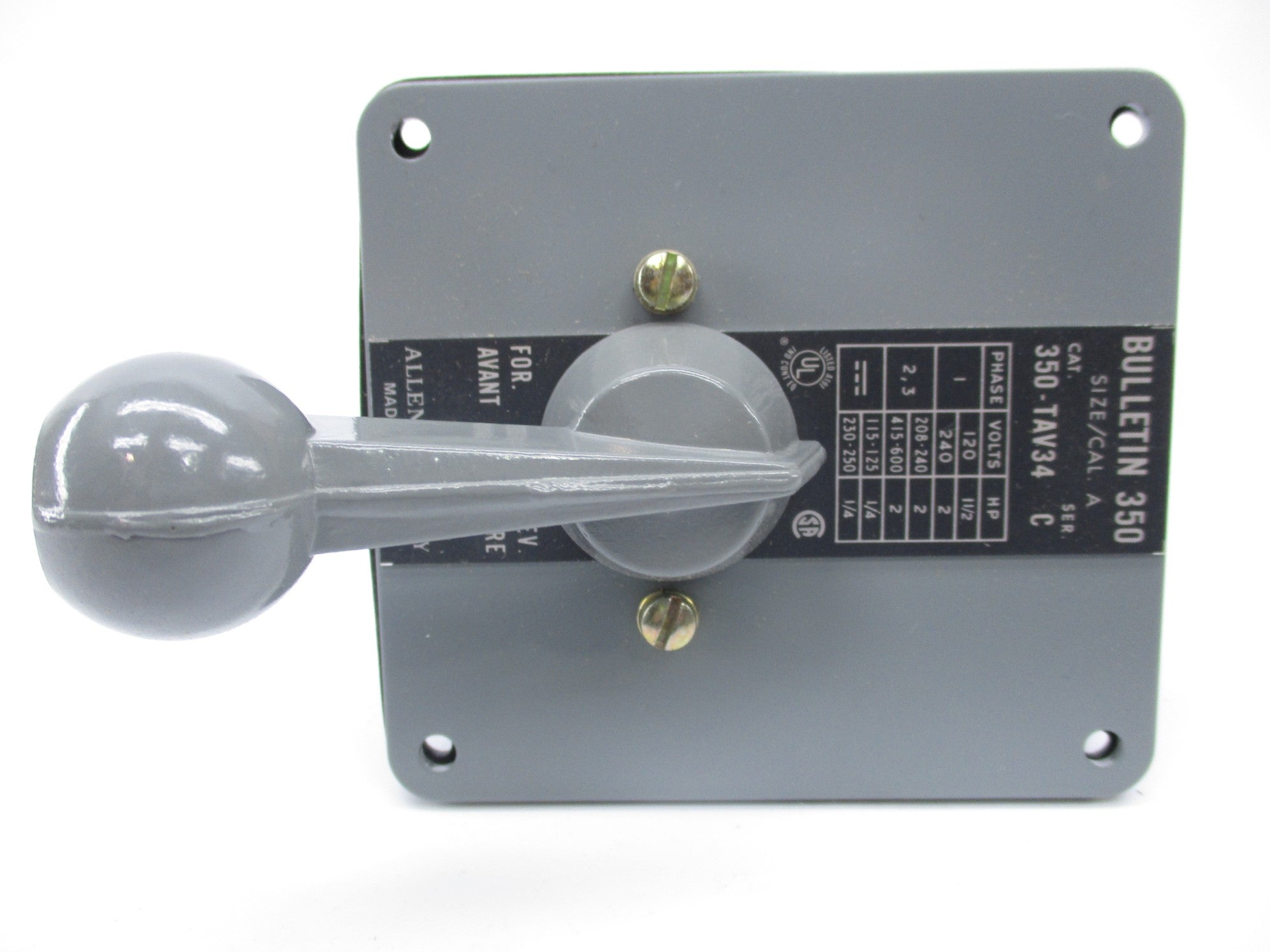 ALLEN BRADLEY 350-TAV34 SER. C (BR/YL) NSMP