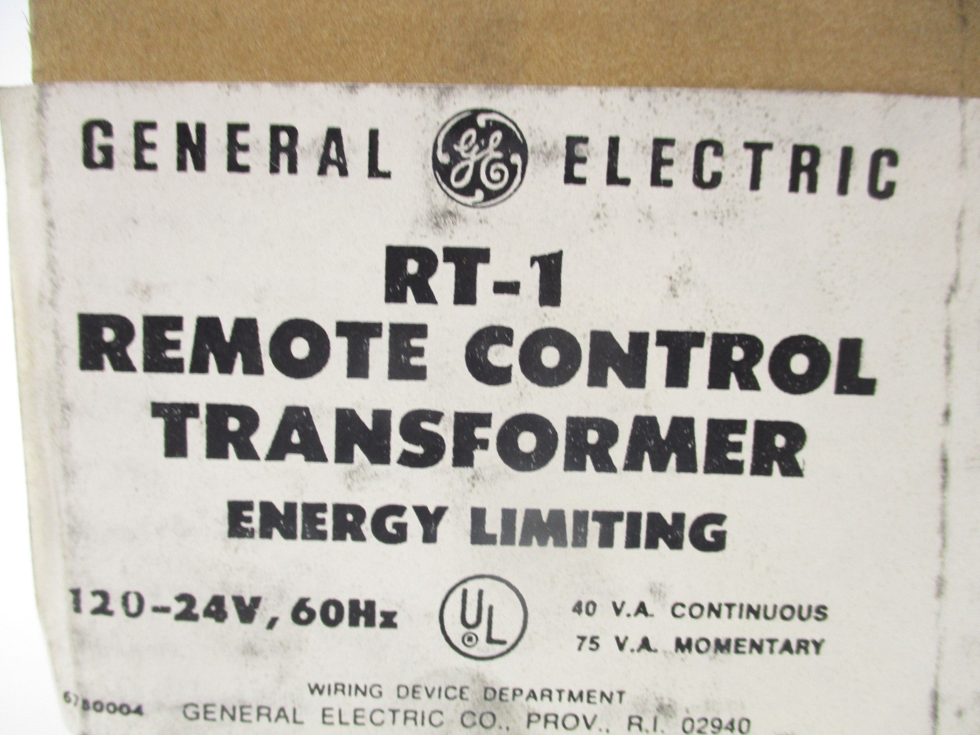 GENERAL ELECTRIC RT-1 120V NSMP