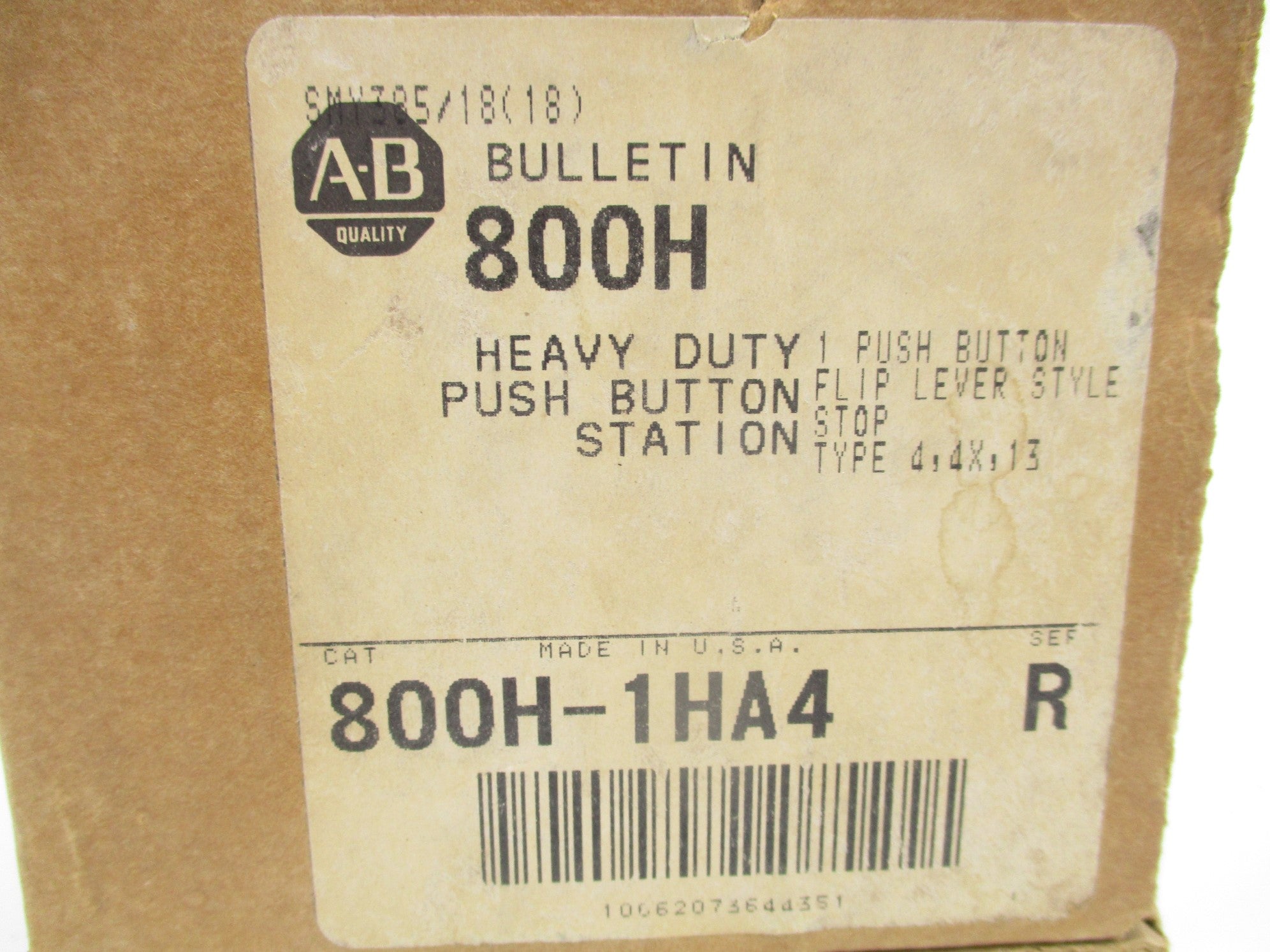 INDUSTRIAL SPARE PART 800H-1HA4 SER. R (AS PICTURED) (BR/WH) NSMP