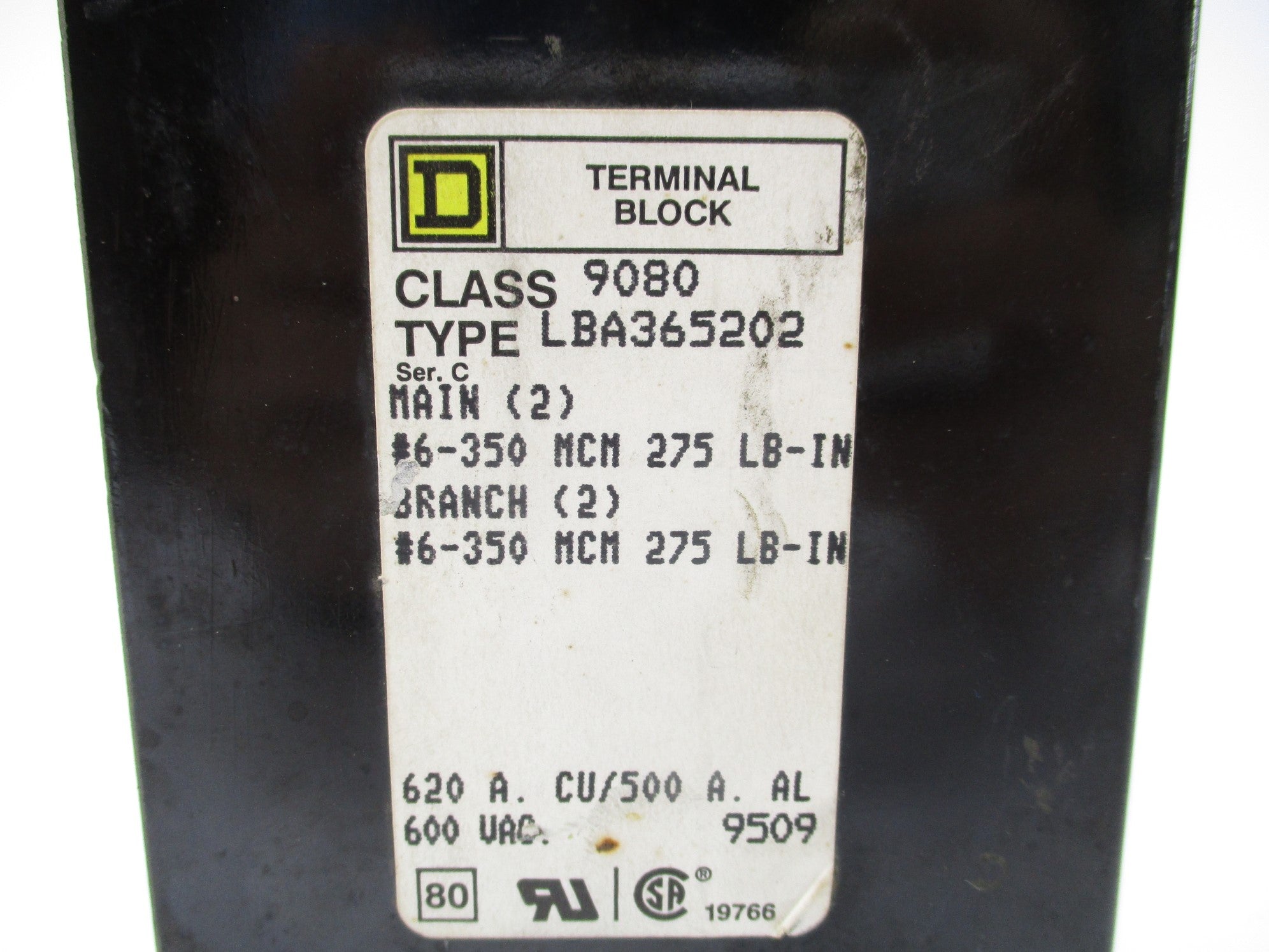 SQUARE D 9080LBA365202 SER. C NSNP