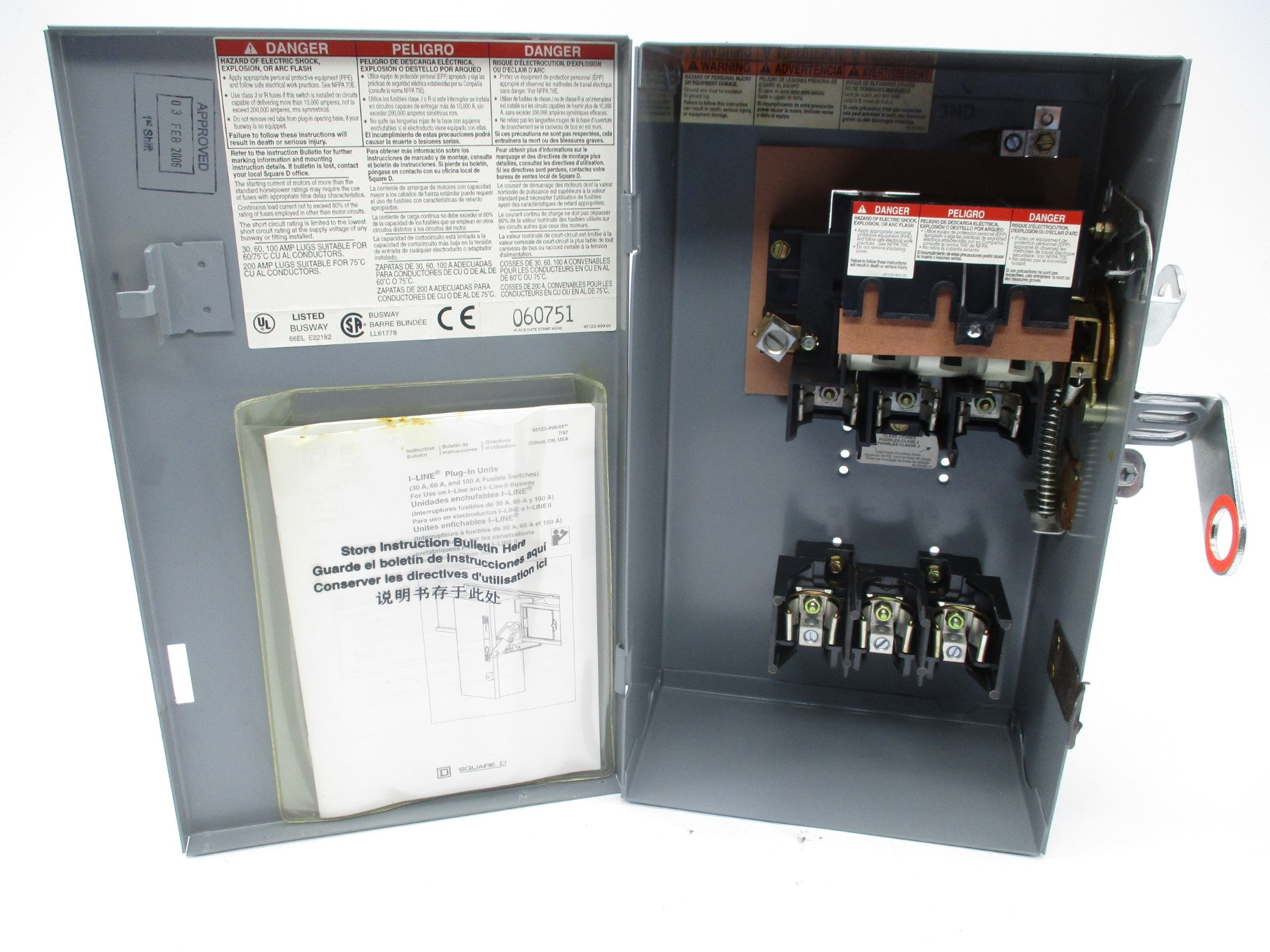 SQUARE D PQ4606G 600V 60A NSNP