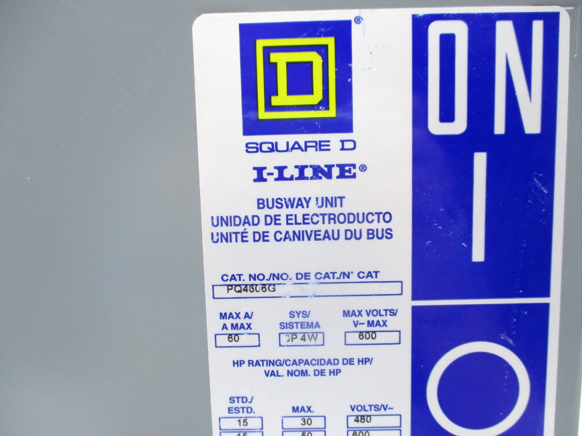 SQUARE D PQ4606G 600V 60A NSNP